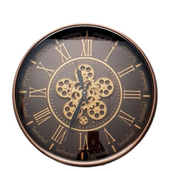Italian Luxury Group Hermes Round Wall Clock Rose Gold