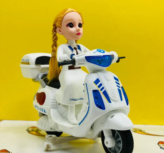 Police Women Motorcycle Toy