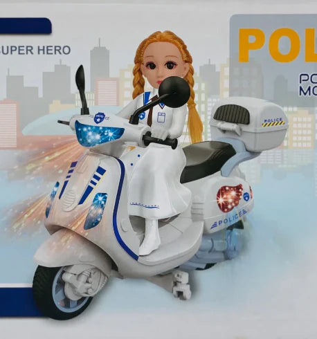 Police Women Motorcycle Toy