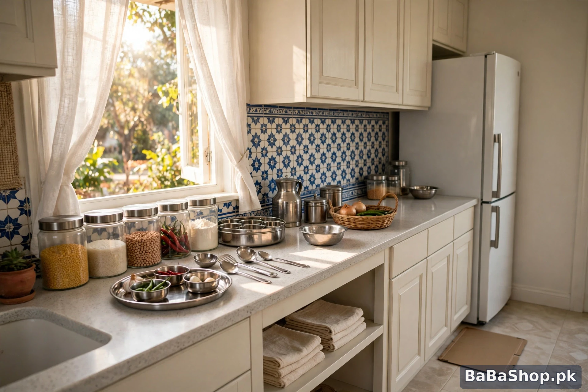 Glue trap vs rat poison — poison-free glue pad placed beside the refrigerator in a family kitchen